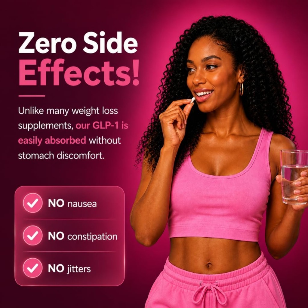 Zero side effects — GLP-1 easily absorbed without stomach discomfort; no nausea, constipation, or jitters